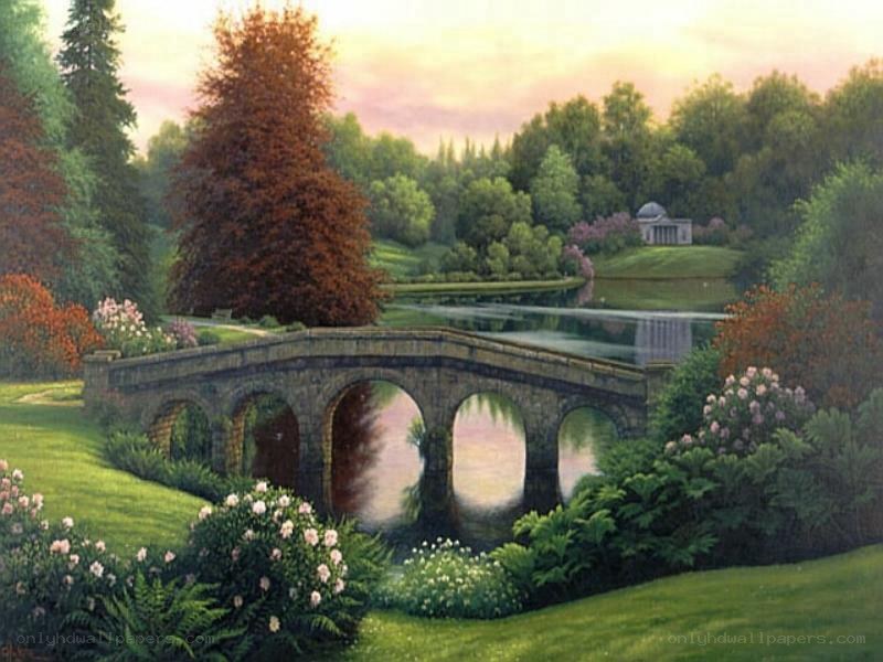 Garden Bridge at Dusk