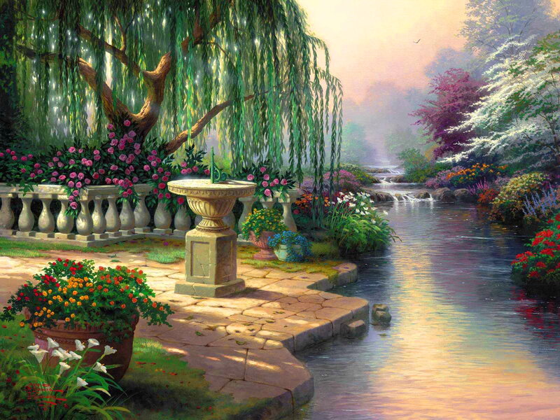 Garden by a River — Green