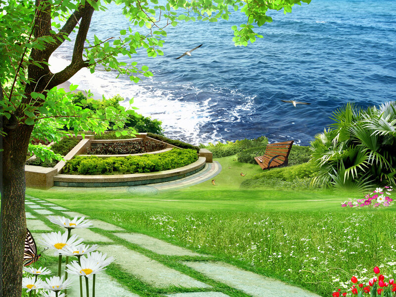 Garden by the sea