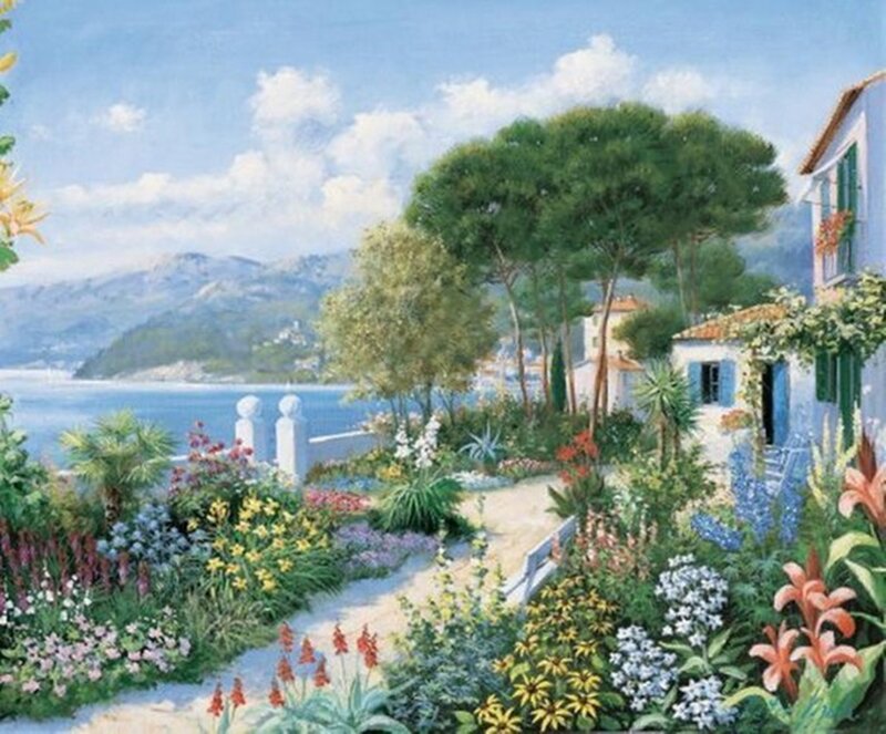 Garden by the Sea — Blue, Serene