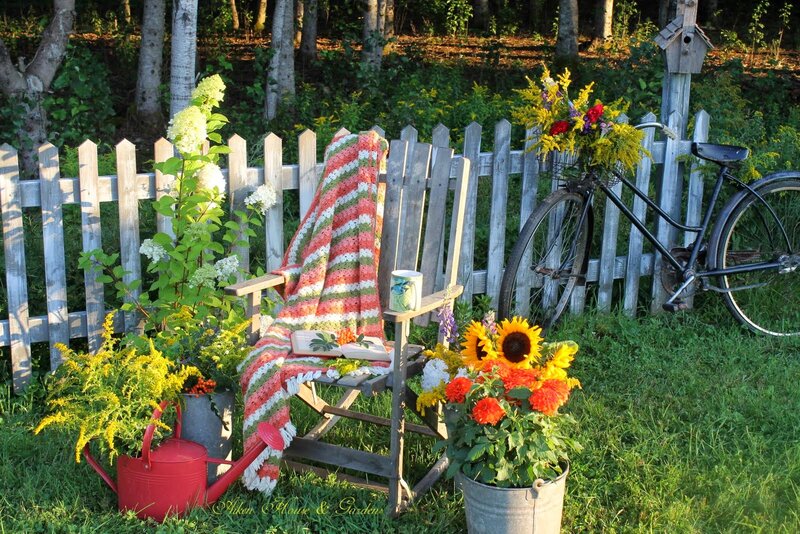 Garden Chair with Blanket