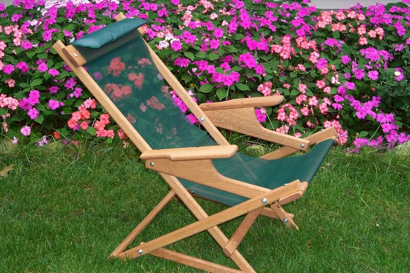 Garden chair with flowers