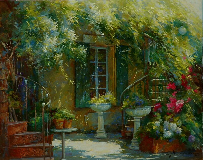 Garden Courtyard Scene