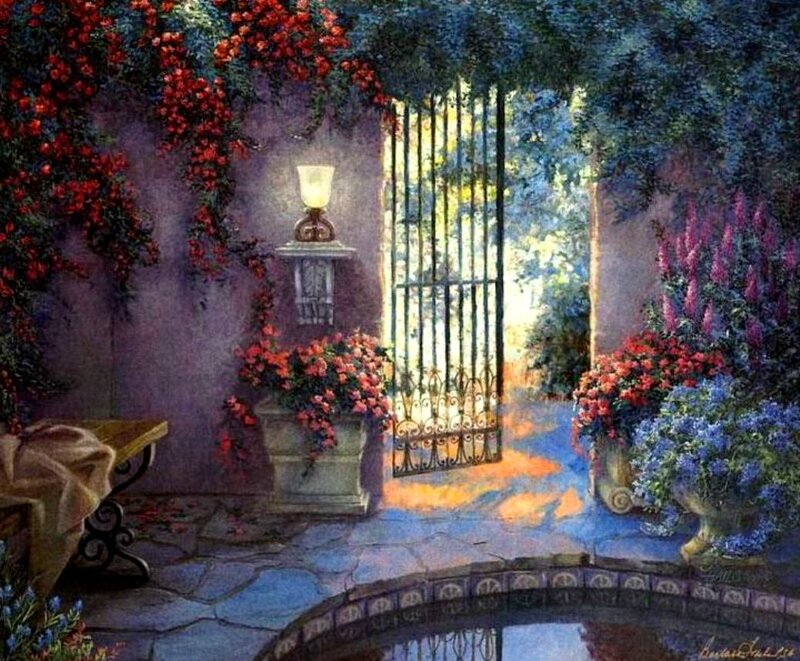 Garden Courtyard with Gate