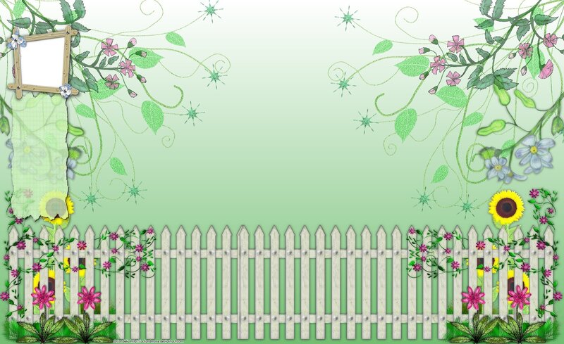 garden fence with flowers