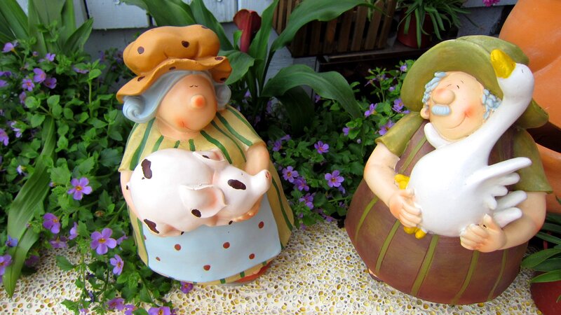 Garden Figurines of Farmers