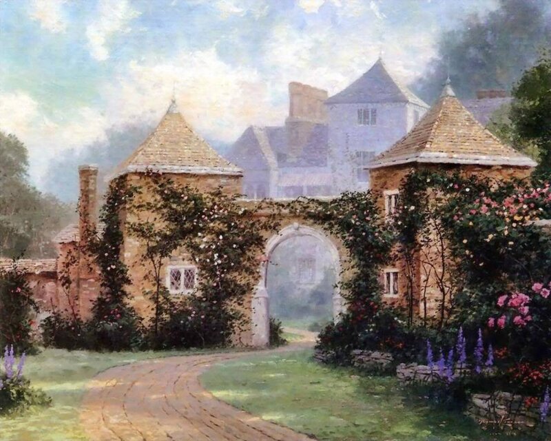 Garden gate to a manor house