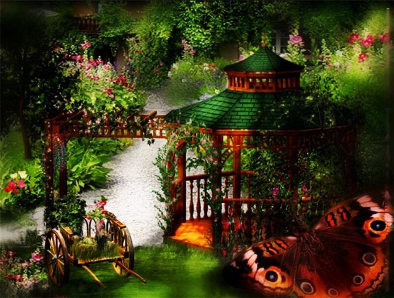 Garden Gazebo and Cart
