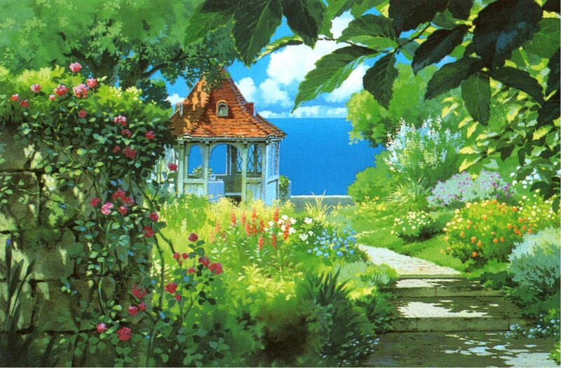 Garden gazebo by the sea