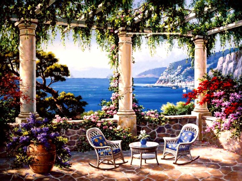 Garden Gazebo with Chairs