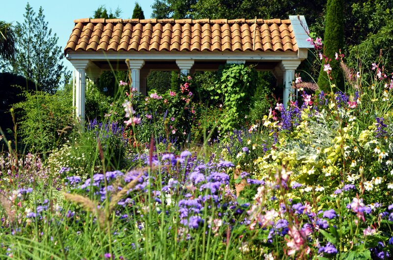 Garden Gazebo with Flowers — Purple