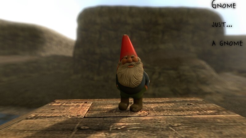 Garden Gnome on Platform