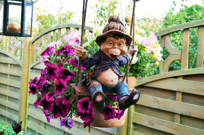 Garden Gnome on Swing