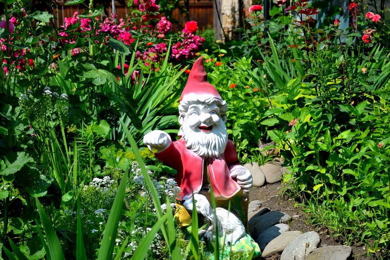 Garden Gnome Statue — Green, Serene