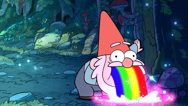 Garden Gnome Vomiting Rainbow