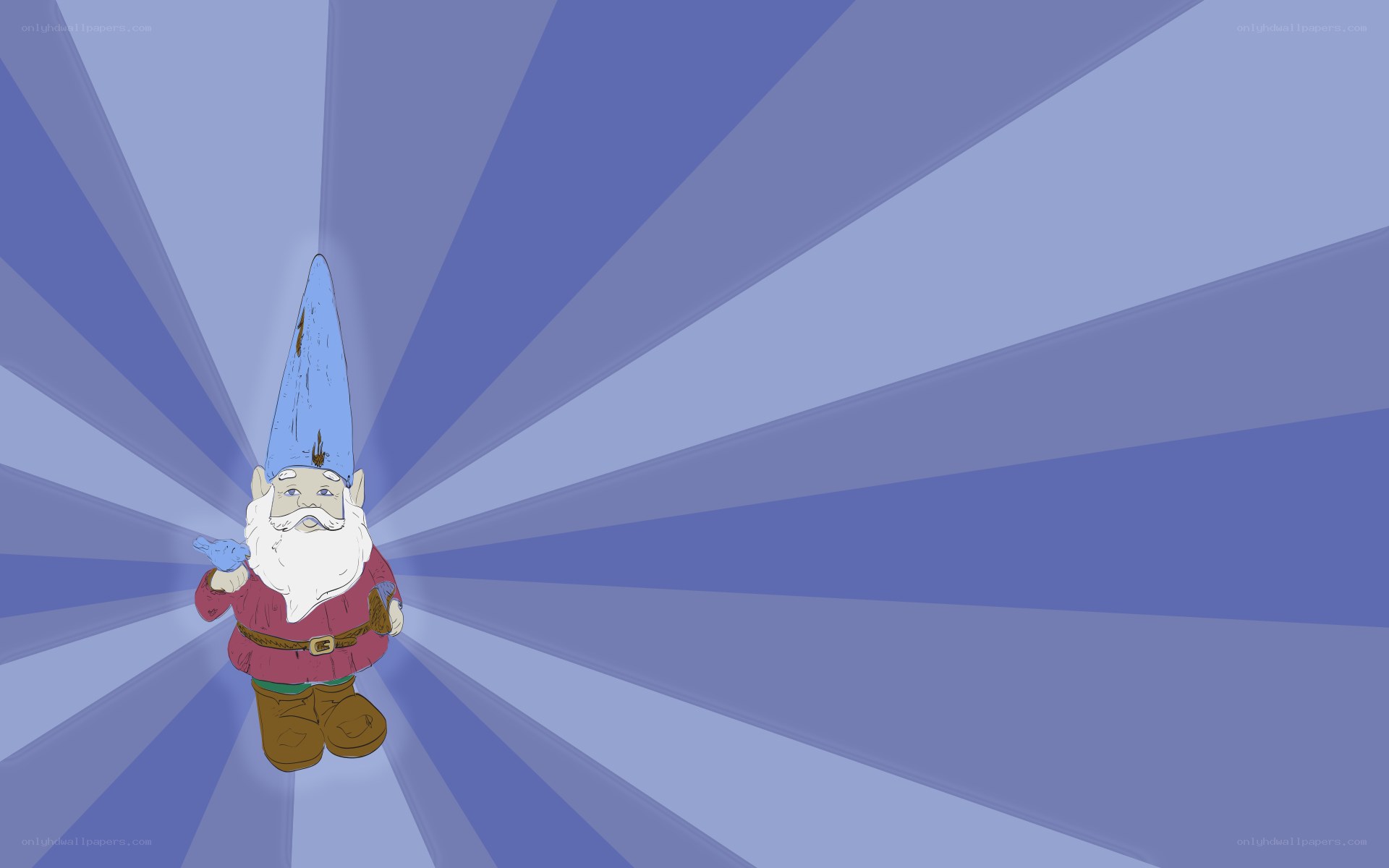 garden gnome with blue hat