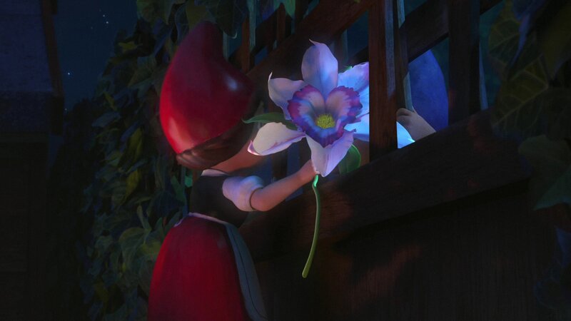 garden gnome with flower
