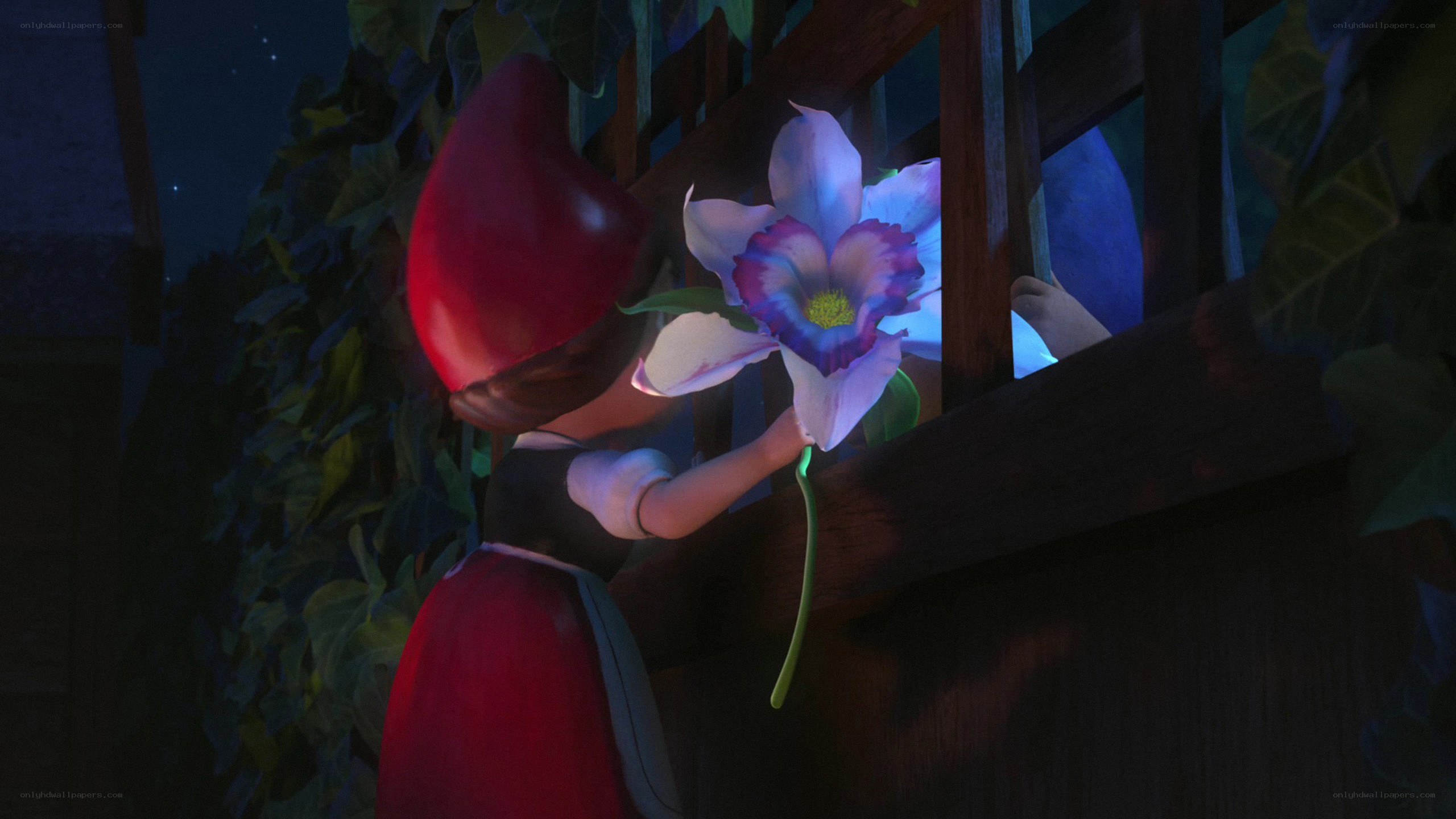 garden gnome with flower