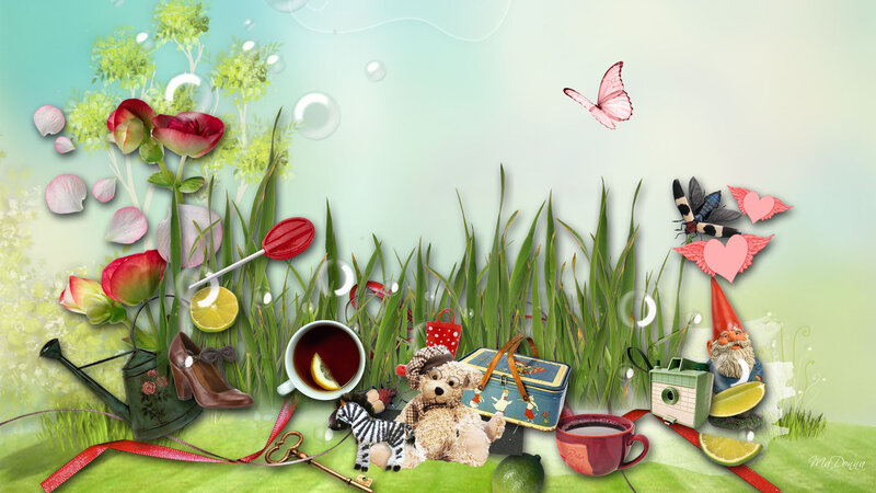 Garden Gnome with Toys