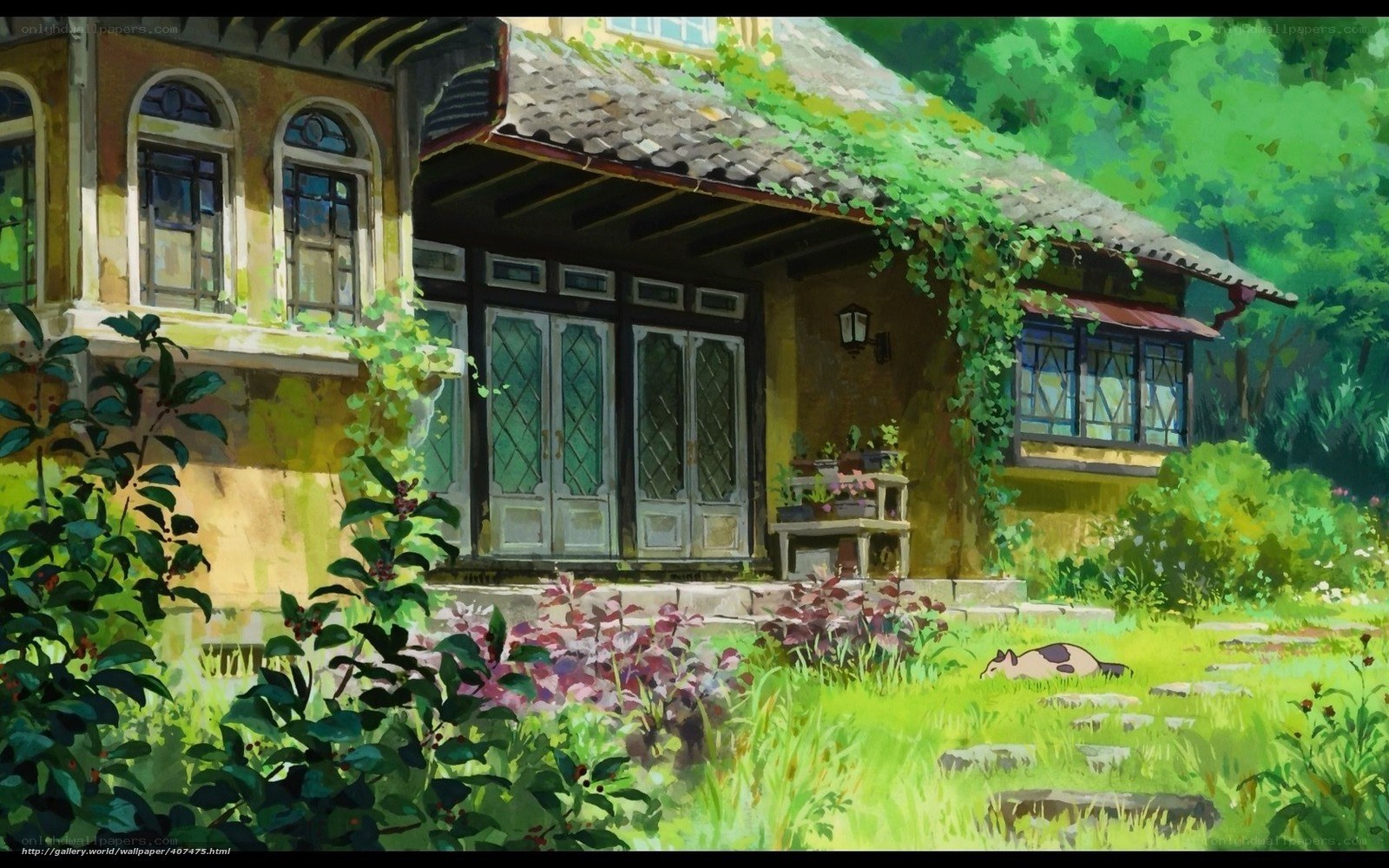 Garden house in sunlight