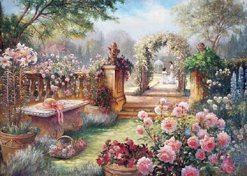 Garden of Roses and Archway
