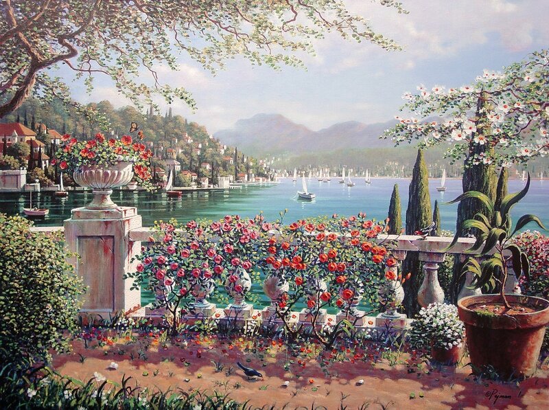 Garden Overlooking Bay — Green