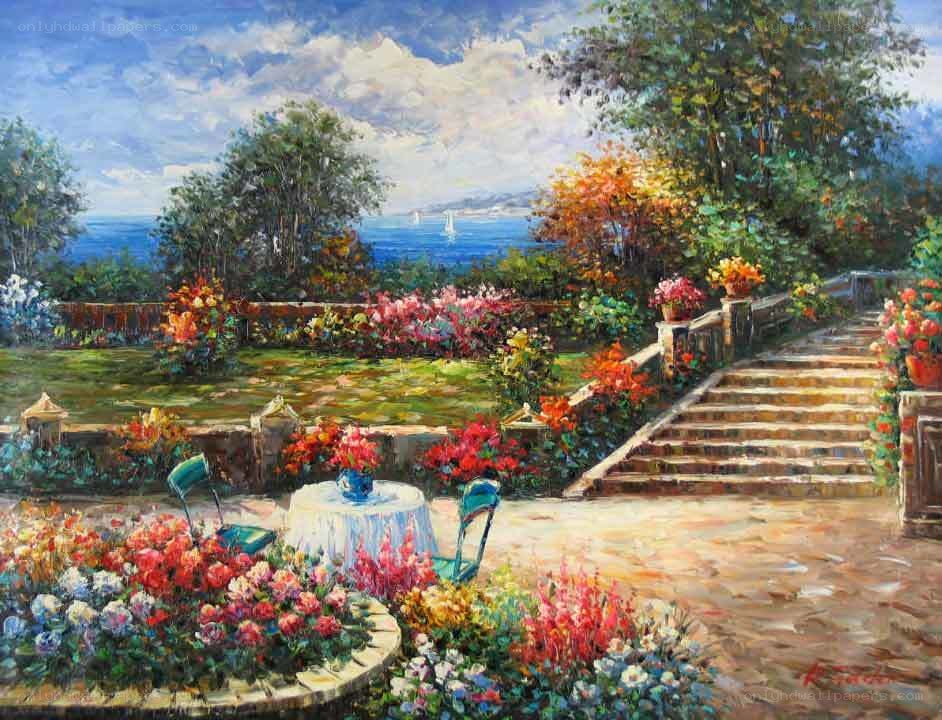 Garden overlooking the sea
