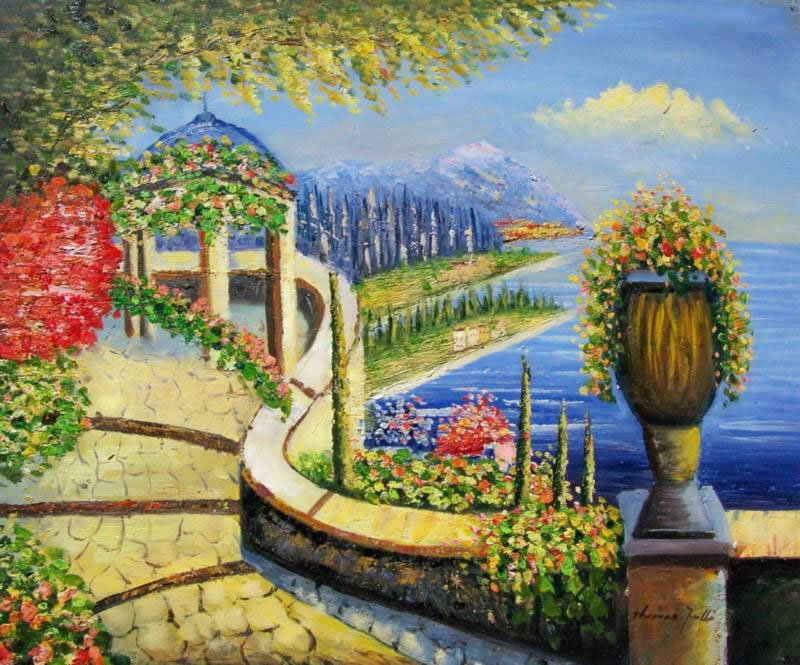 Garden overlooking the sea