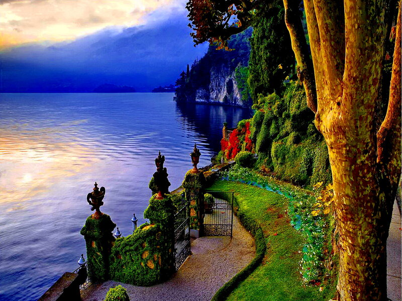 Garden Path by Lake