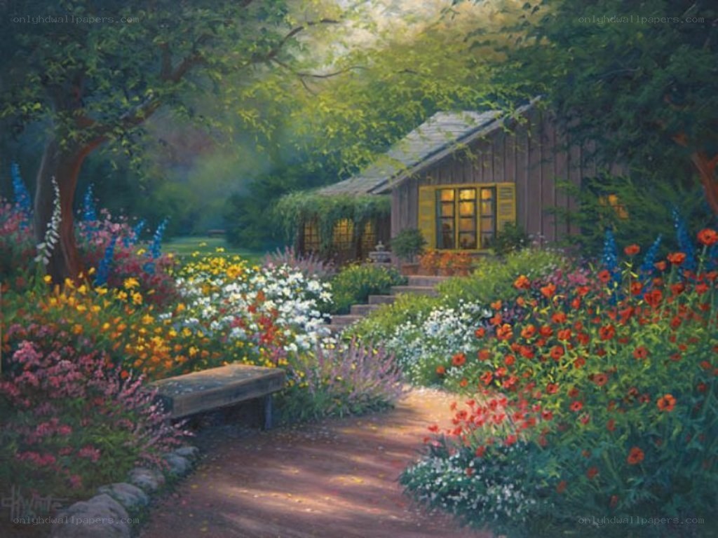 Garden path to a cottage