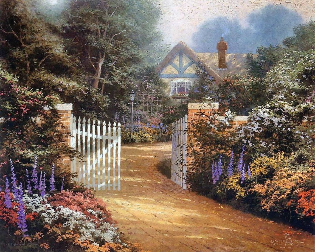 Garden path to a cottage