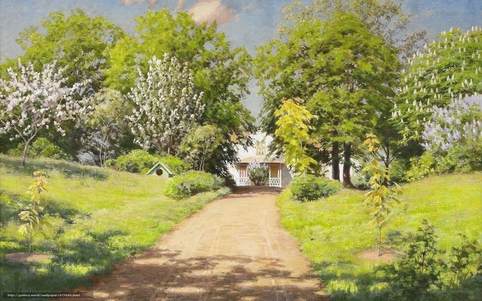 Garden path to a house