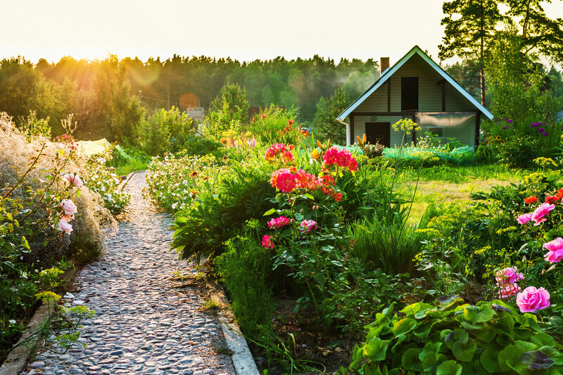 Garden Path to Cottage — Green