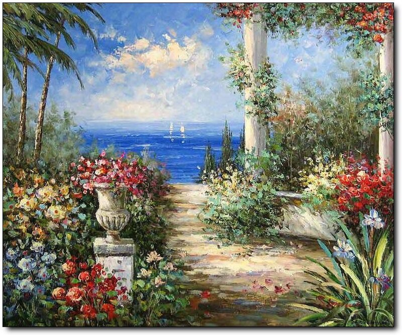 Garden Path to Ocean — Blue