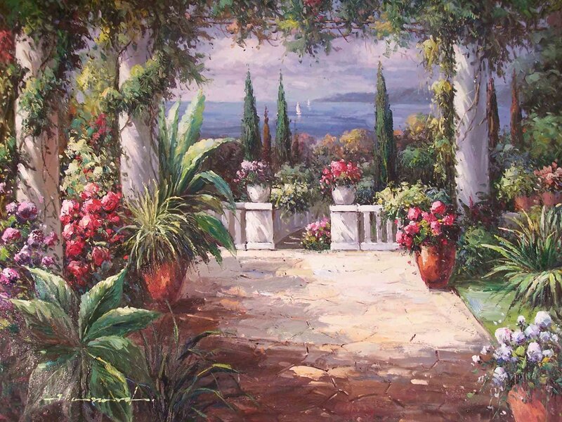 Garden Path to Sea — Green