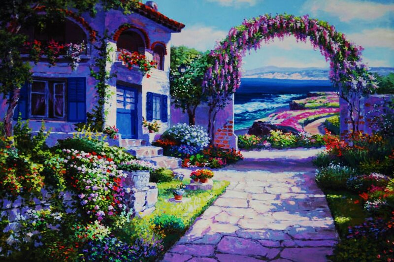 Garden Path to Sea — Purple