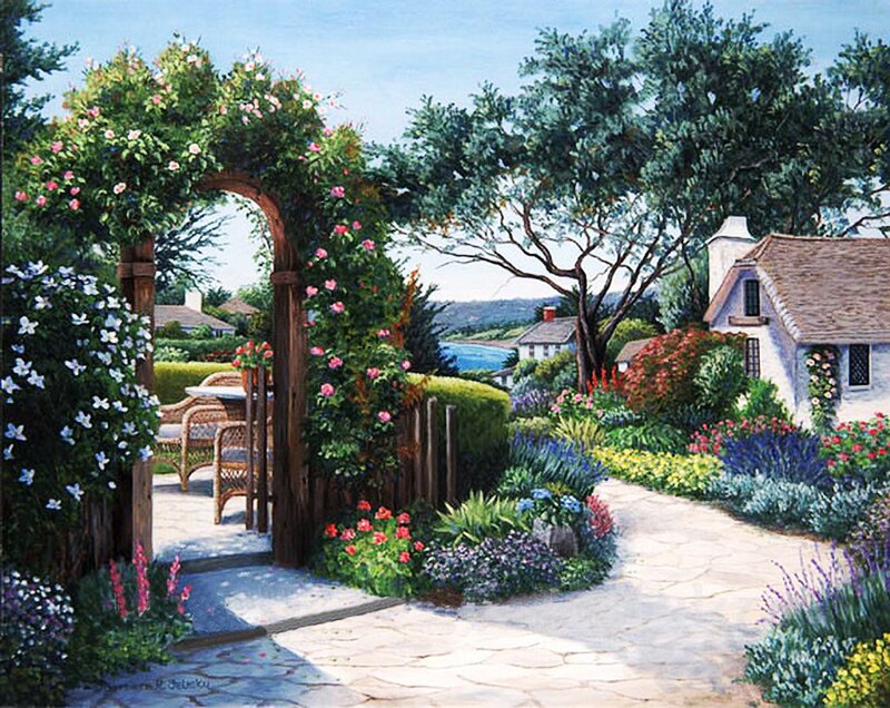Garden Path with Arbor — Green