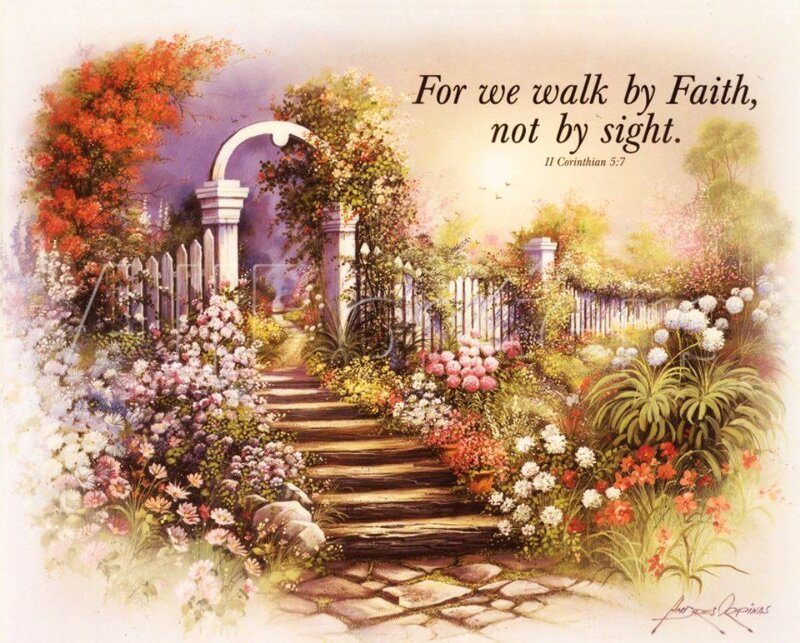 Garden Path with Archway — White