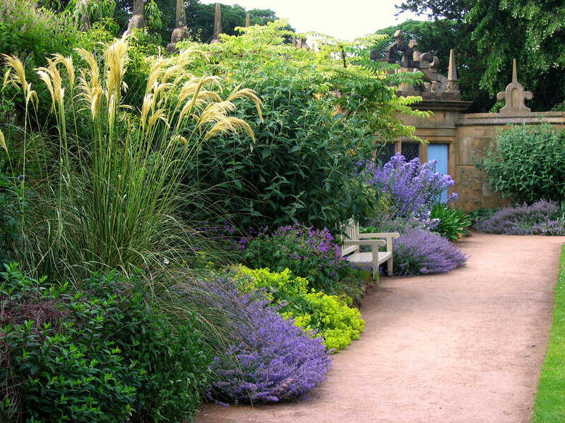 Garden Path with Bench — Green, Serene