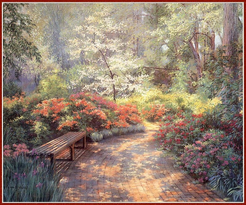 Garden Path with Bench — Green