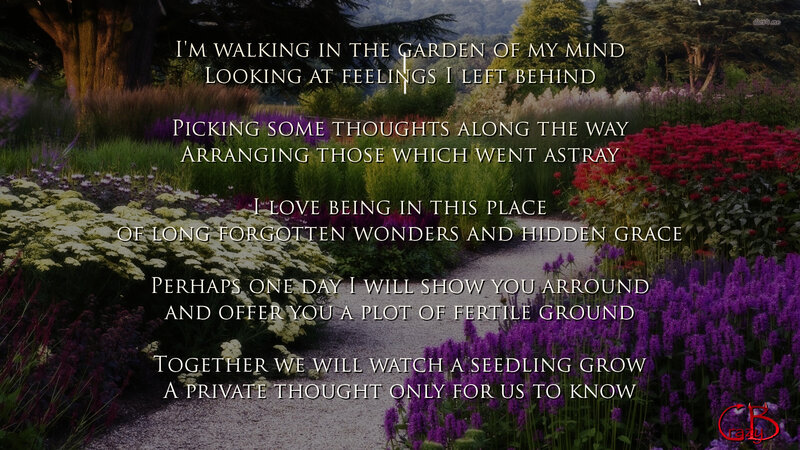 Garden Path with Flowers — Purple, Serene, Afternoon