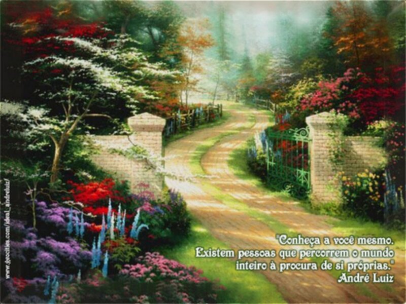 Garden path with quote