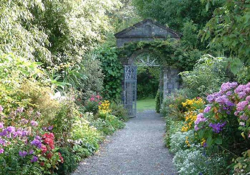 Garden Path with Stone Arch — Green, Serene, Afternoon