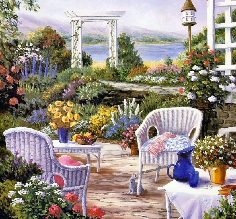 Garden Patio Scene