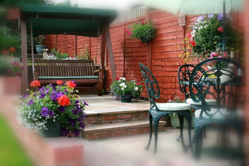 Garden Patio with Swing