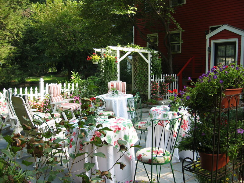 Garden Patio with Tables