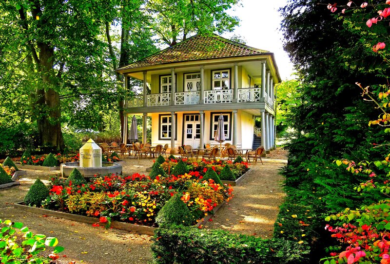 Garden Pavilion with Flowers