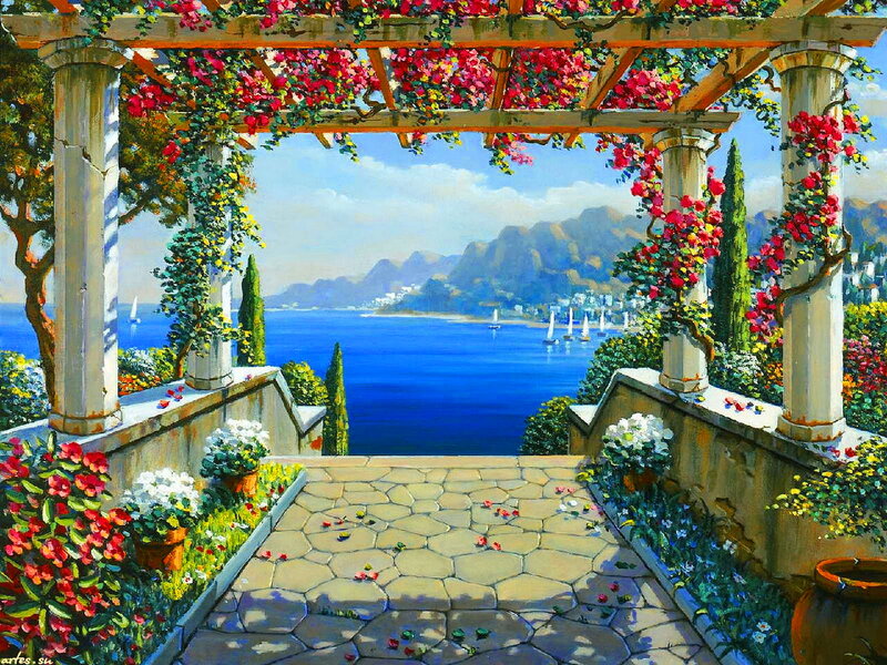 Garden Pergola View