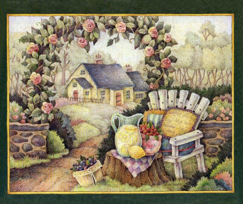 Garden Scene with Chair