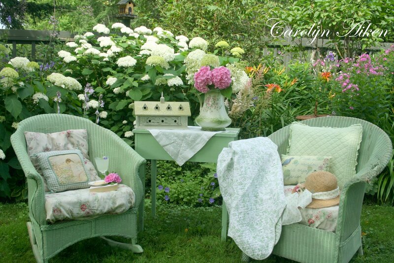 Garden Seating Area — Green, Serene, Summer